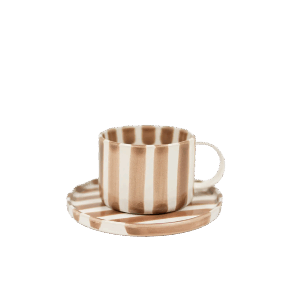 Monica kopp med fat - Beige