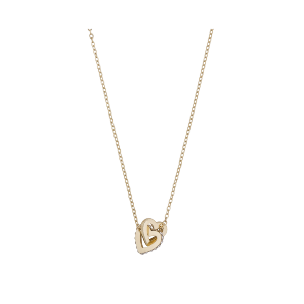Connected pendant neck heart 42 42cm g/clear