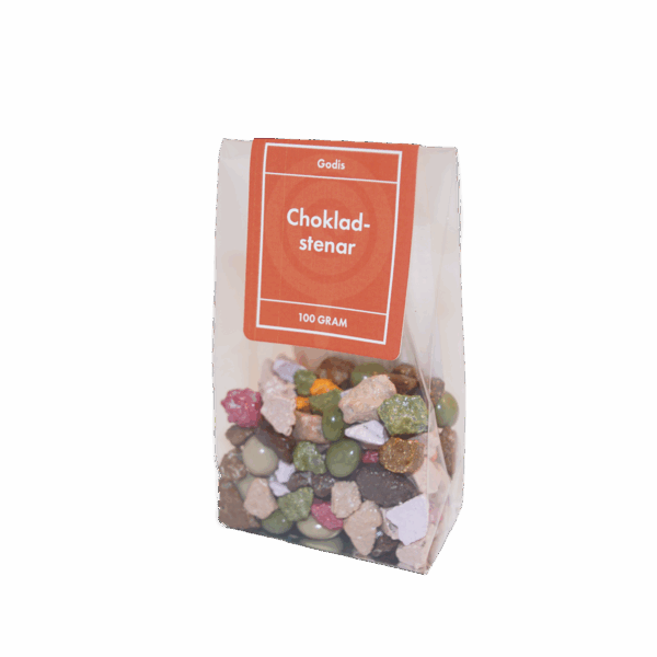 Choklad stenar i ståpåse