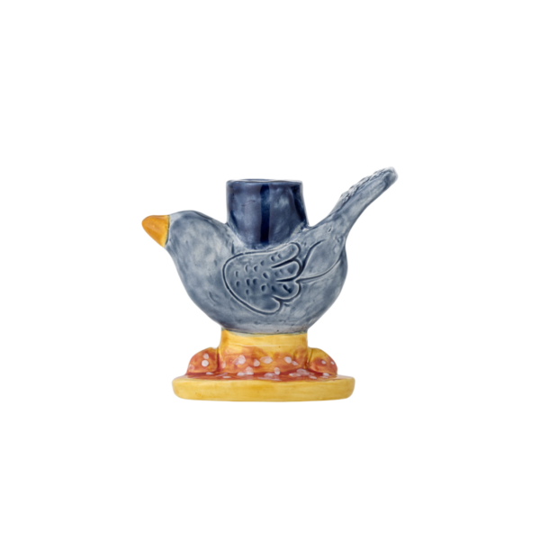 Ainsa Candle Holder, Blue, Stoneware