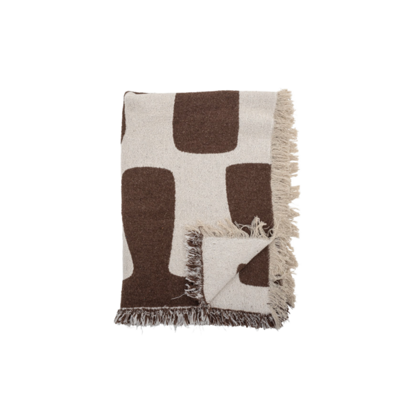 Bilston Throw, Brown, Recycled Cotton