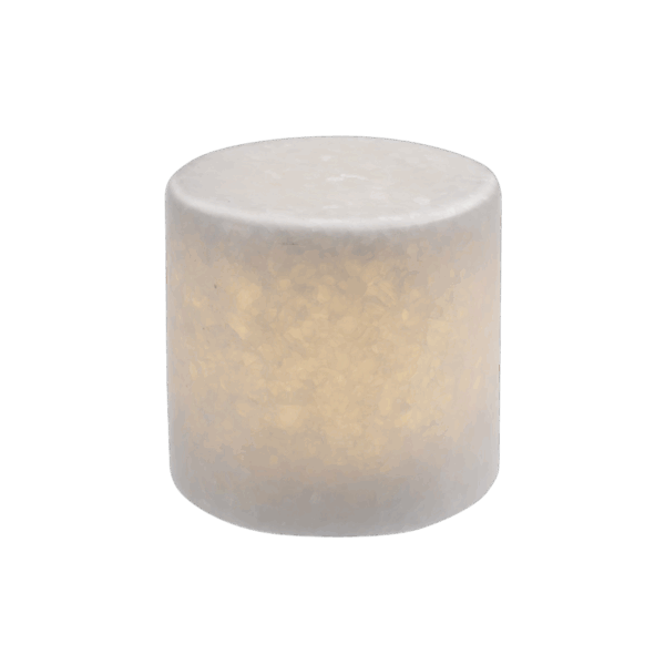 Marble ljusdekoration silk vit matt finish - LARGE