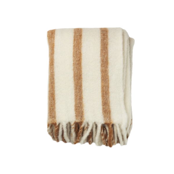PLÄD MORGAN DUO 130 x 170 cm - Creme / Kamel