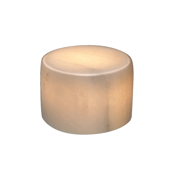 Marble ljusdekoration vit blank finish - LARGE