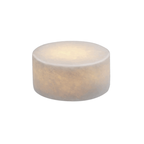 Marble ljusdekoration silk vit matt finish - SMALL