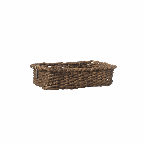 Korg mörkbrun flätade