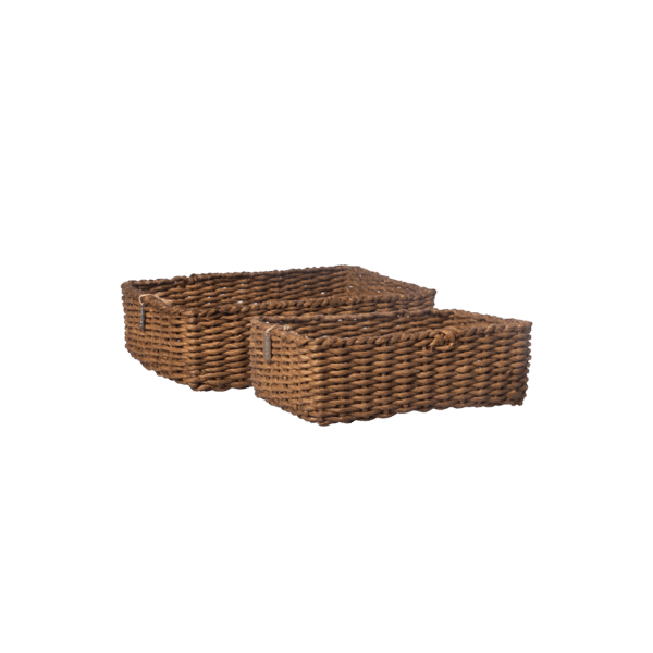 Korg mörkbrun flätade (st)