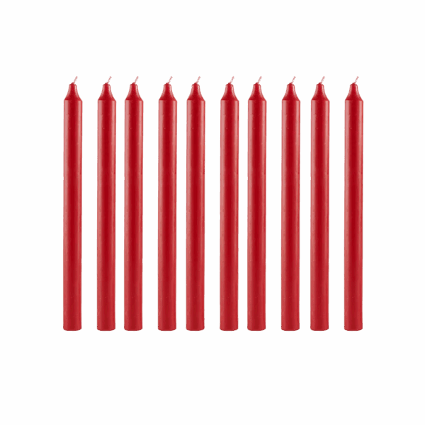 ENDAST WEBB Kronljus 29 cm Röd 10-pack