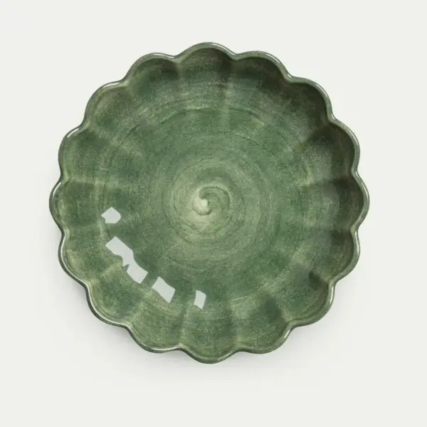 ENDAST WEBB Oyster Skål 24cm/90cl Forest Green