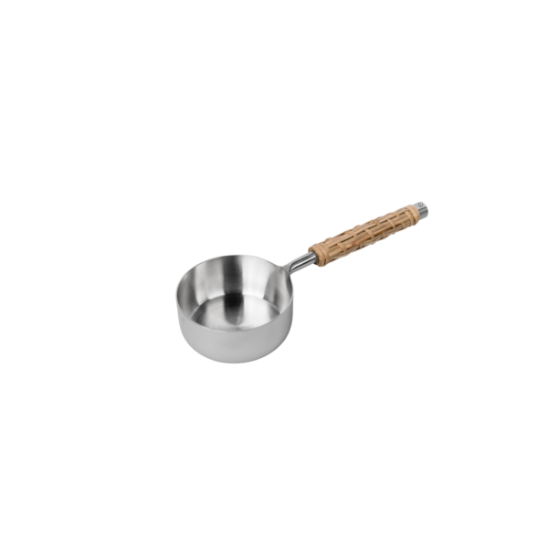 Decilitermått, rostfritt stål/flätat handtag Natur
