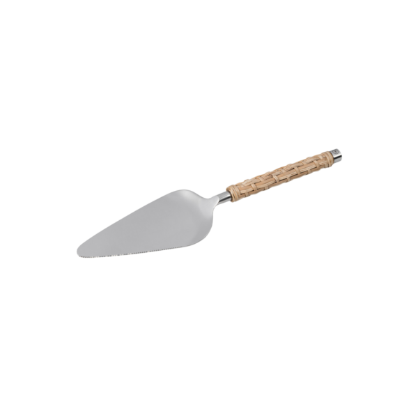 Tårtspade, rostfritt stål/flätat handtag Natur