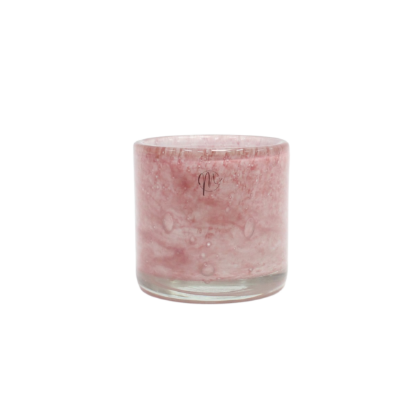 Ljuslykta UNIK Cylinder, Rosa/Ljusrosa/Vit, D8,5x8,5