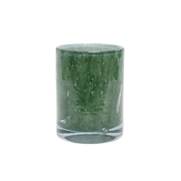 Ljuslykta UNIK Hög Cylinder, Grönska m vit insida, D10x13