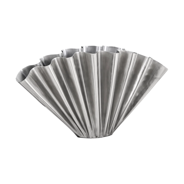 Vase, HDFlood, Brushed silver finish