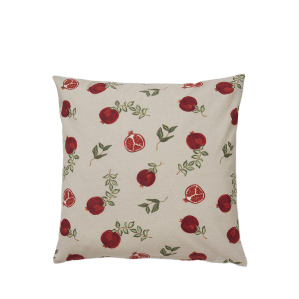 Pomegranate Kuddfodral 50x50cm Beige/Röd