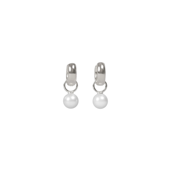 Largo pearl pendant chunky ring ear s/white - Onesize